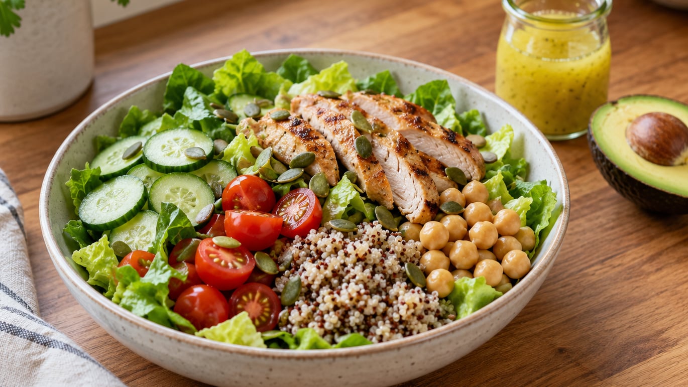how to make a salad filling enough for dinner
