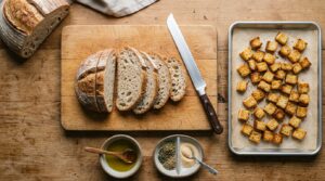 how to make croutons from stale bread