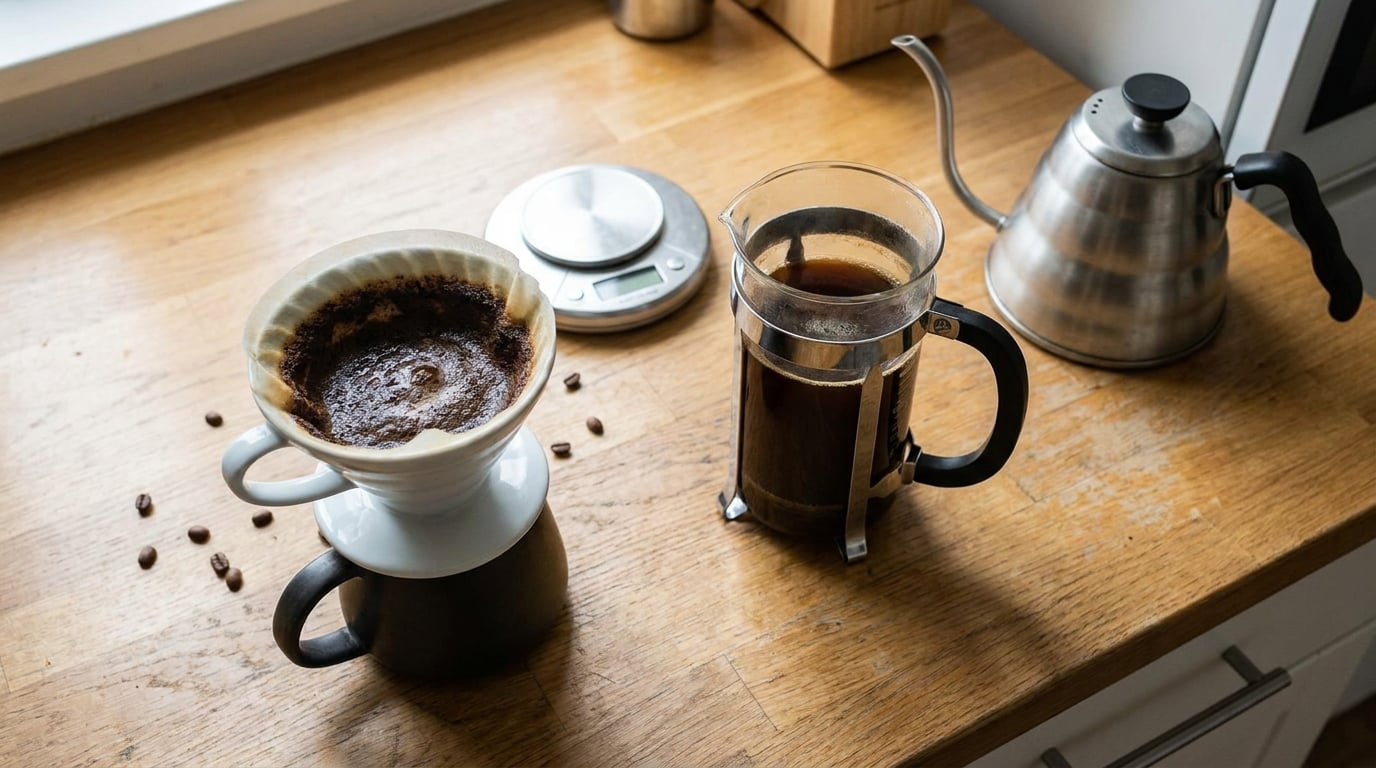 pour over vs french press coffee