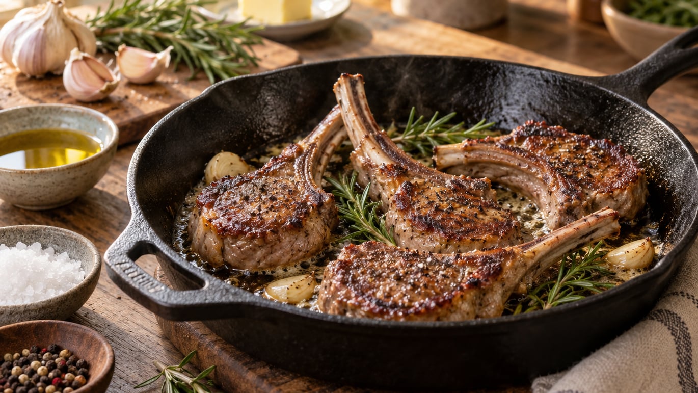 how to cook lamb chops in a pan