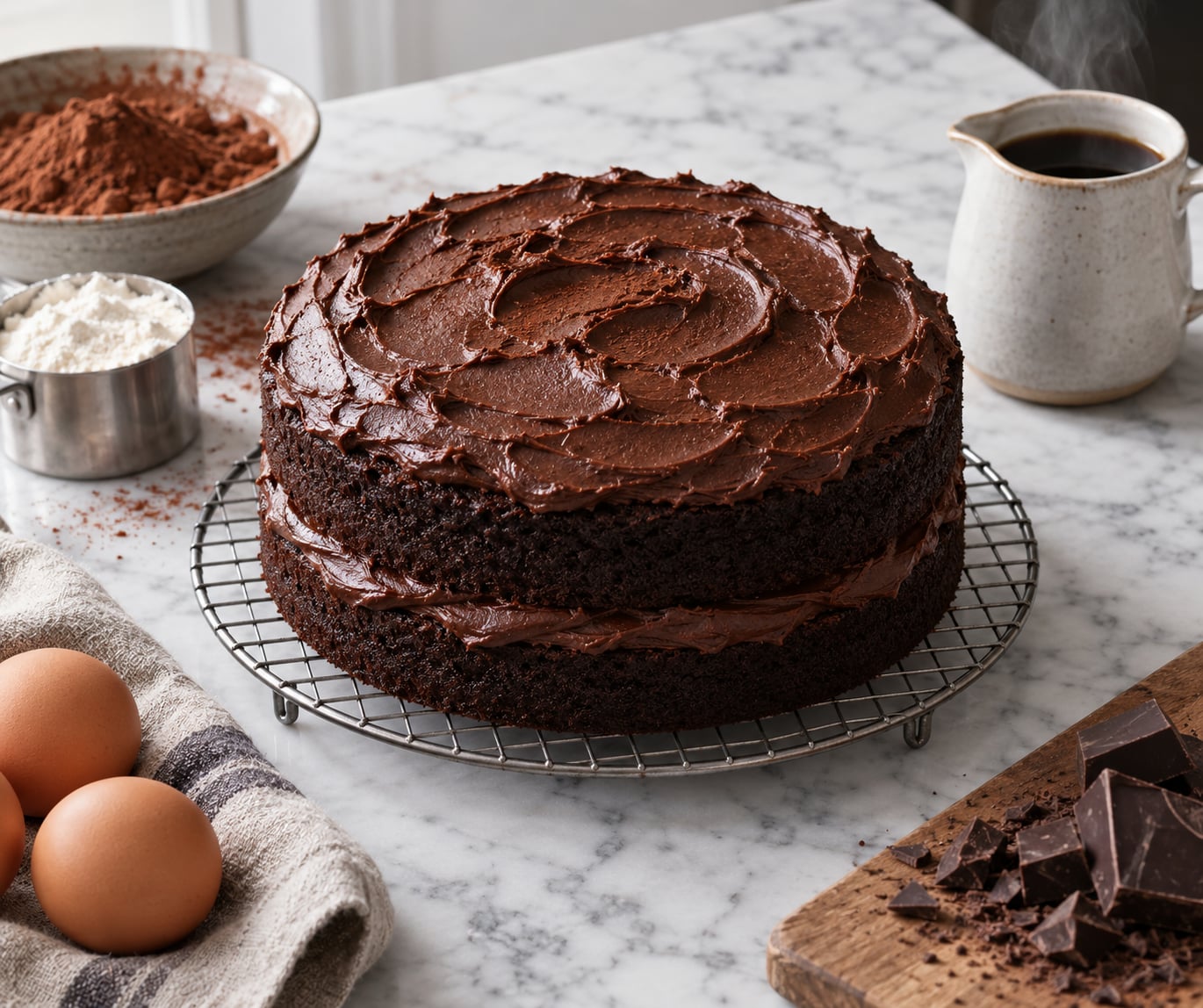 how to make a moist chocolate cake from scratch