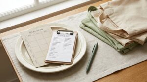 how to grocery shop with a meal plan