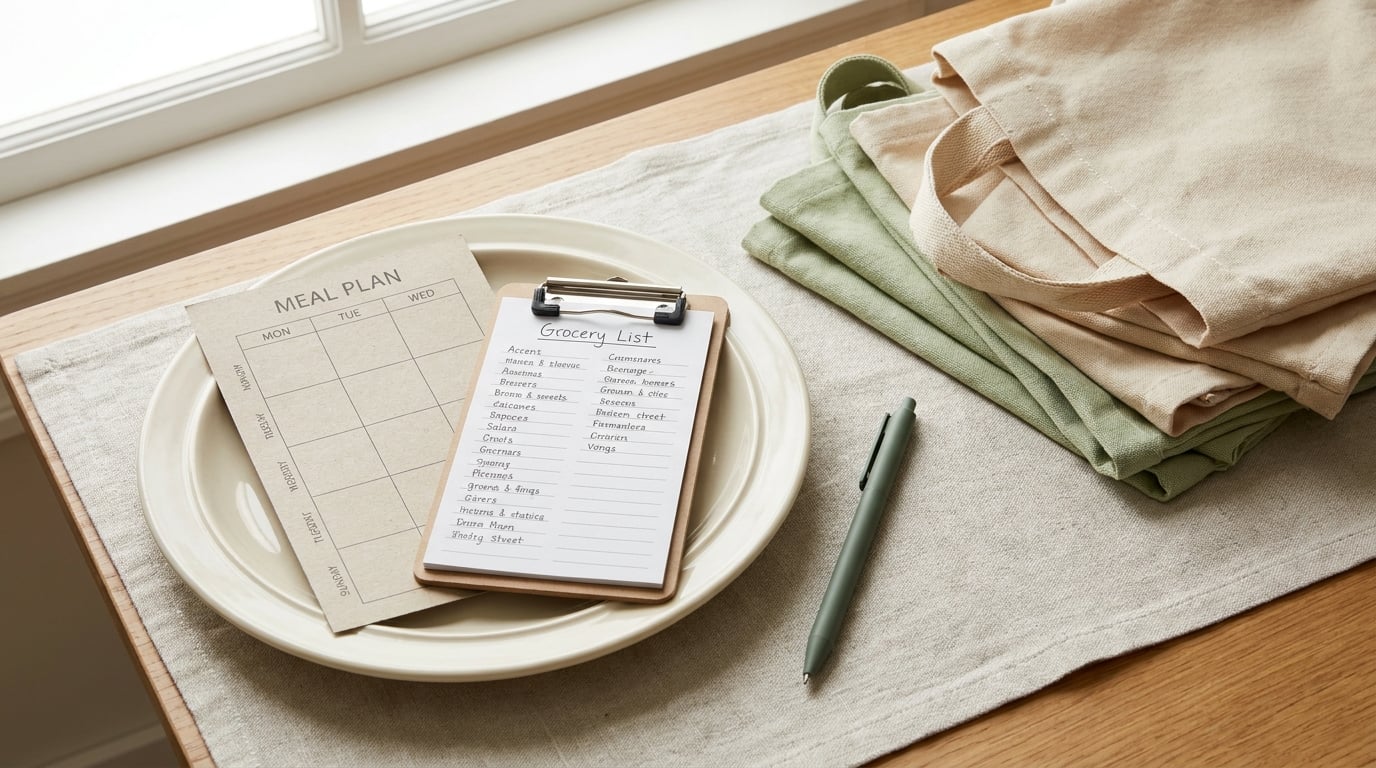 how to grocery shop with a meal plan