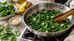 how to cook spinach without it getting watery