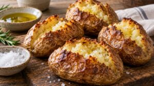 how to make baked potatoes with crispy skin