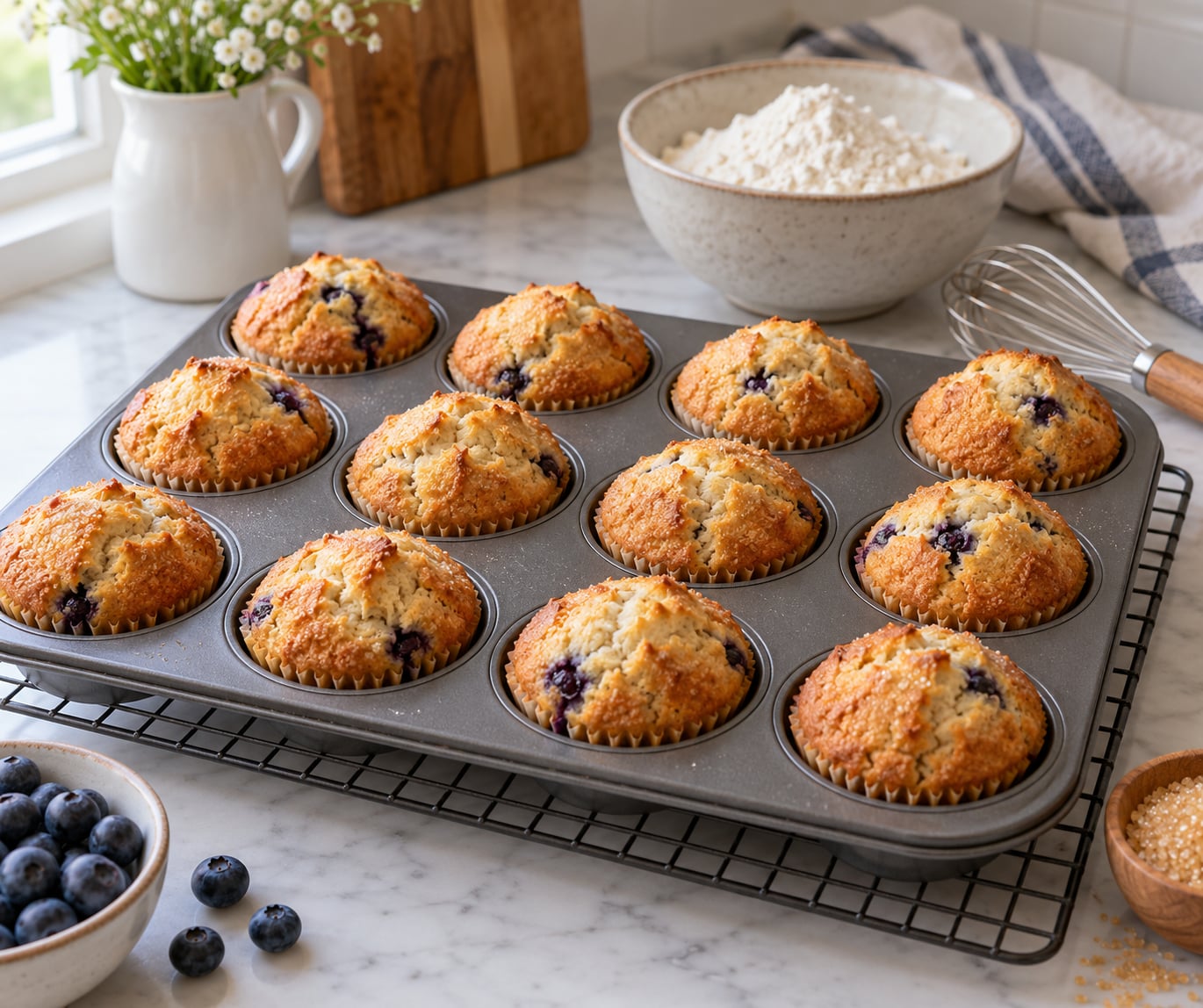 how to make muffins with tall domed tops