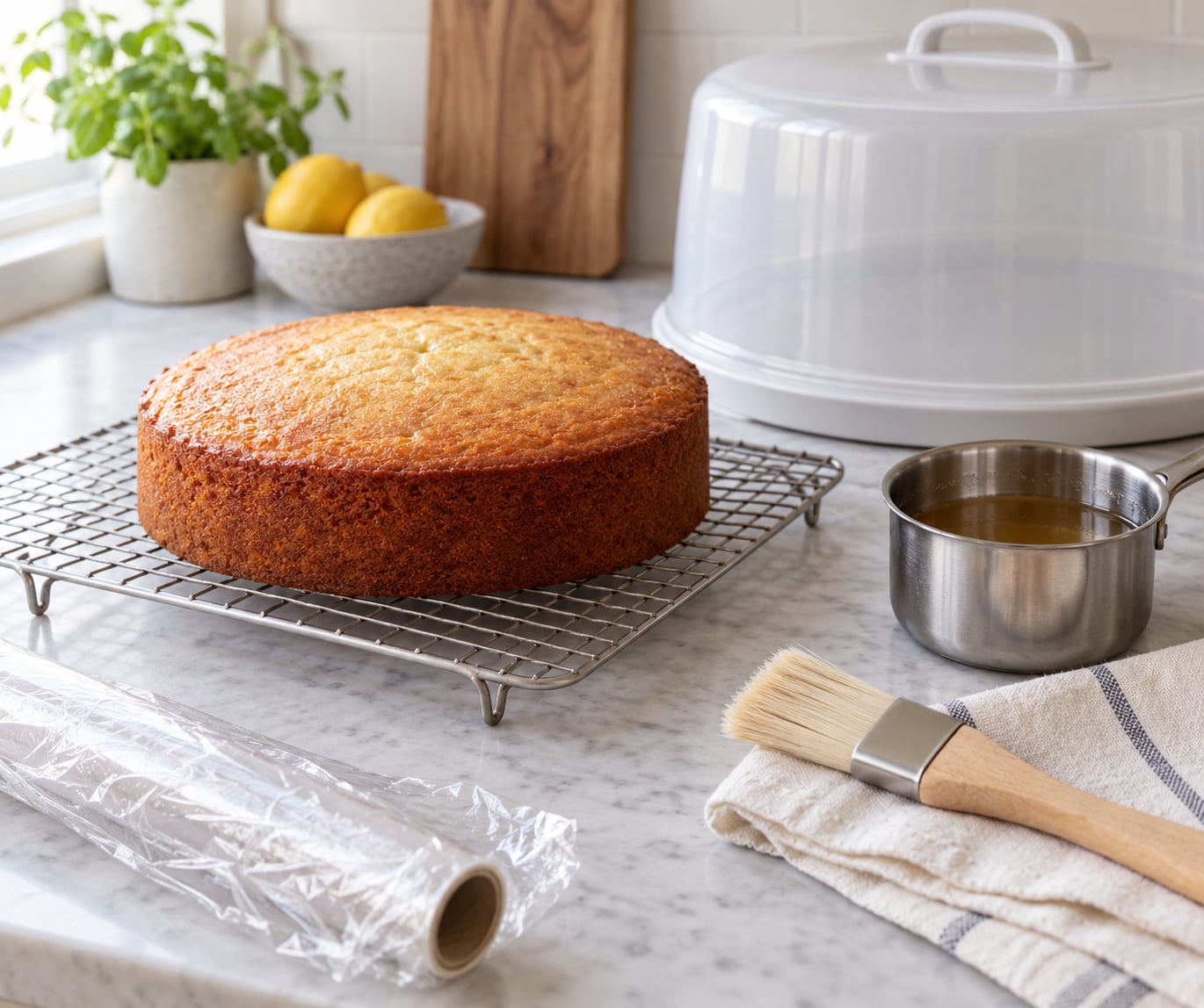 how to keep a cake moist after baking