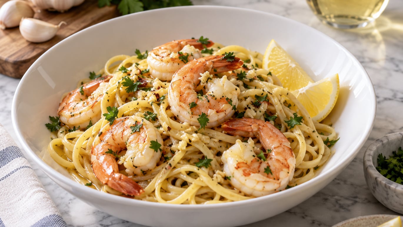how to make shrimp scampi with pasta