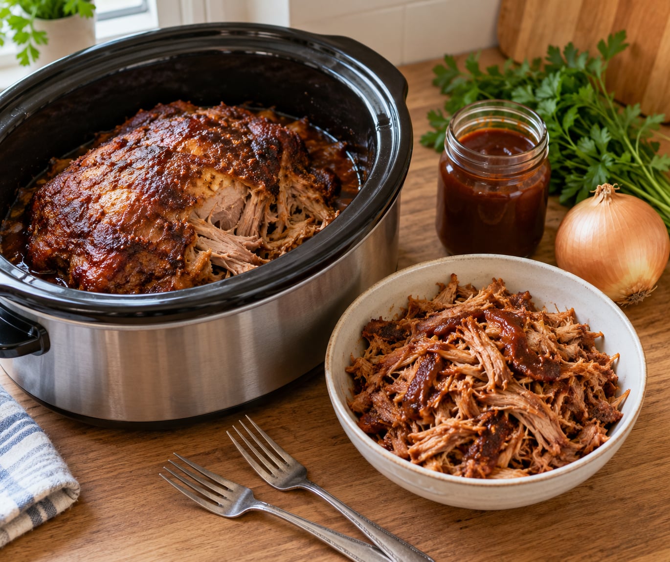 how to make pulled pork in a slow cooker