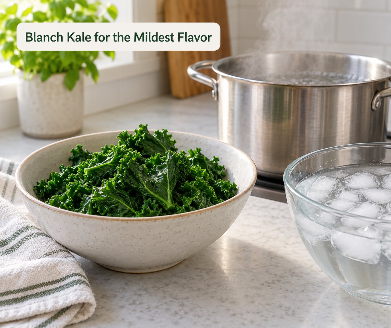 Blanch Kale for the Mildest Flavor