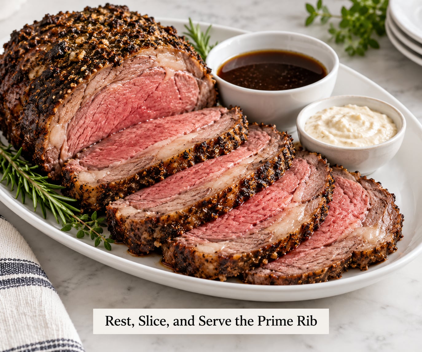 Rest, Slice, and Serve the Prime Rib