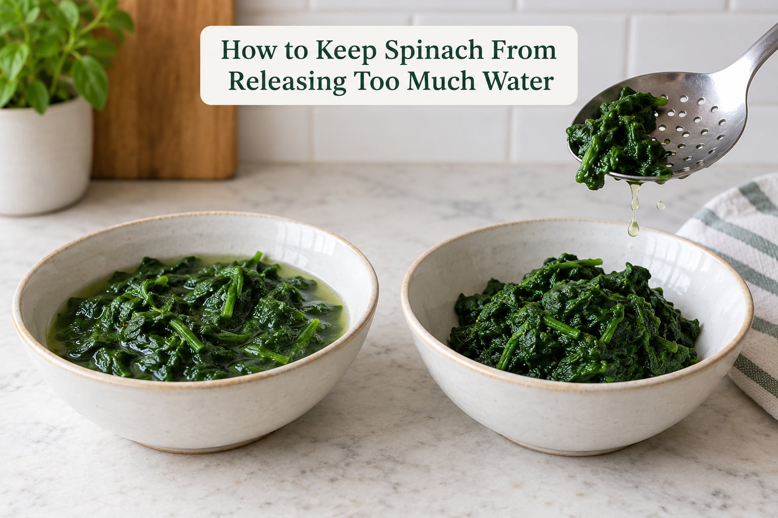 How to Keep Spinach From Releasing Too Much Water
