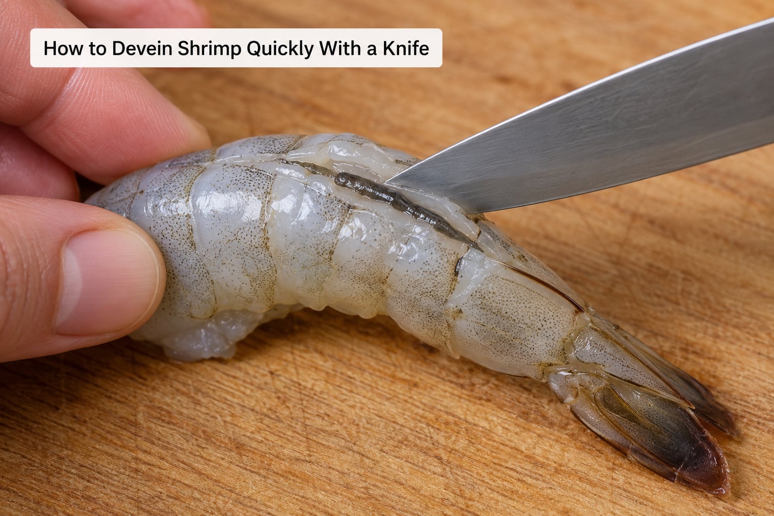 How to Devein Shrimp Quickly With a Knife