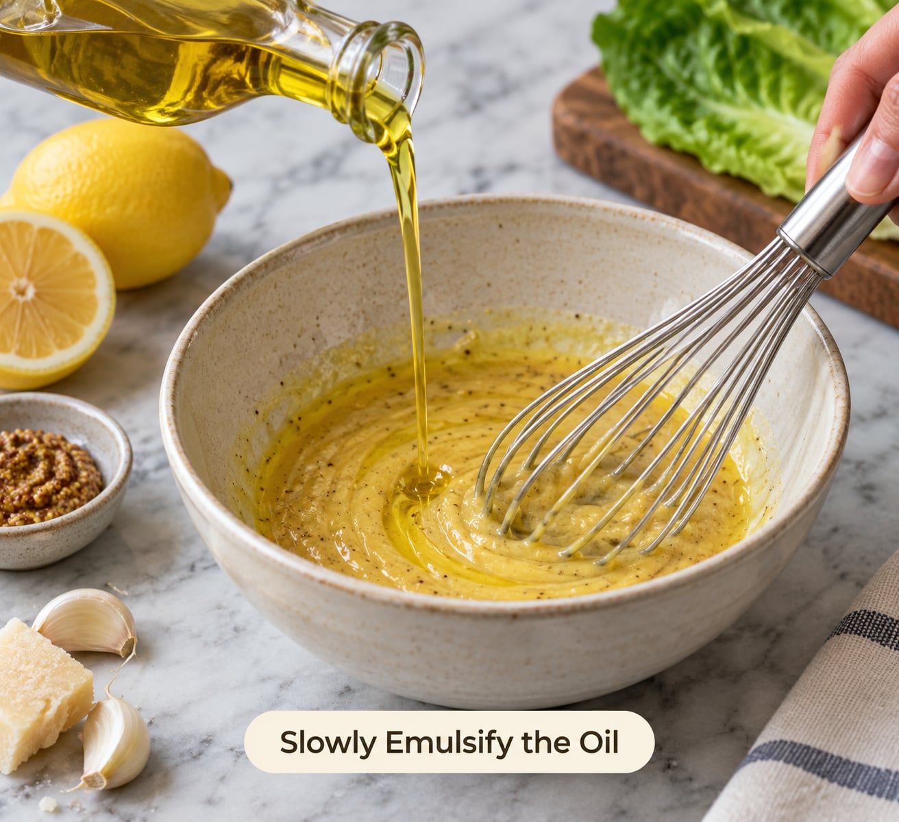 Slowly Emulsify the Oil