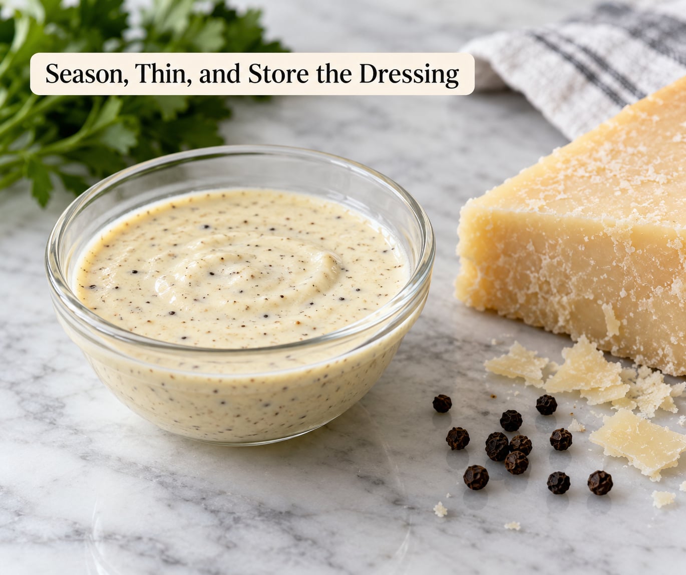 Season, Thin, and Store the Dressing