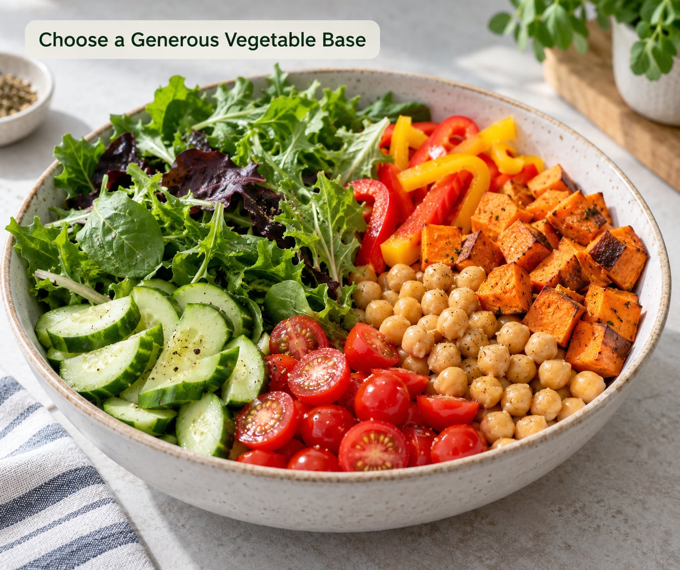 Choose a Generous Vegetable Base