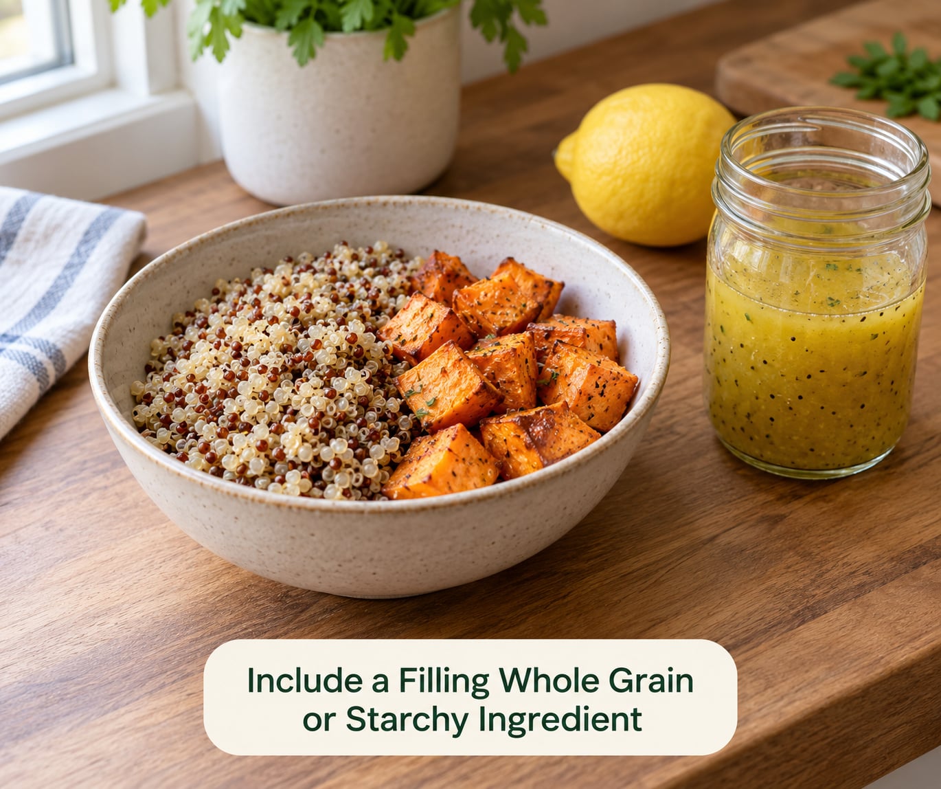 Include a Filling Whole Grain or Starchy Ingredient