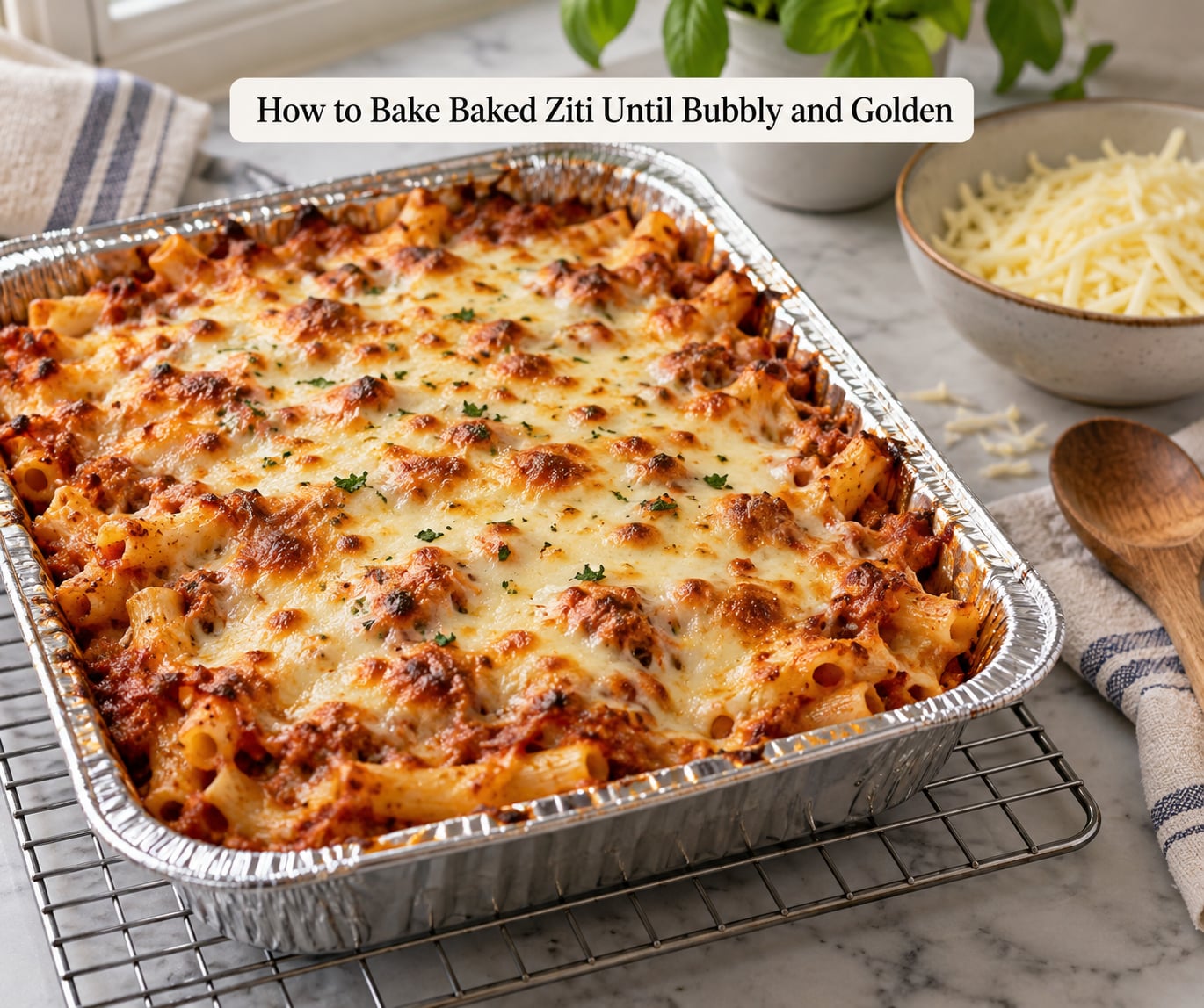 How to Bake Baked Ziti Until Bubbly and Golden