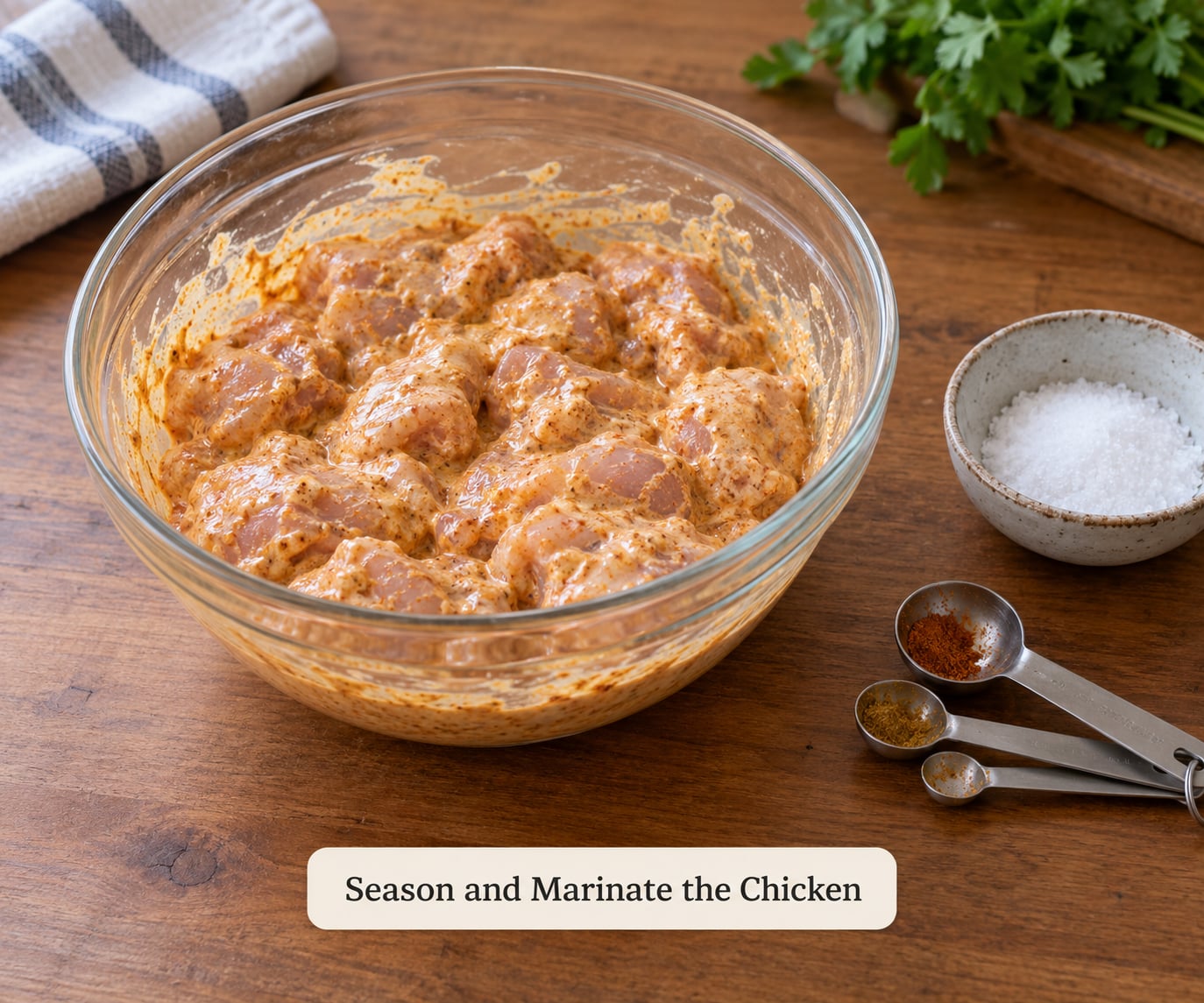 Season and Marinate the Chicken