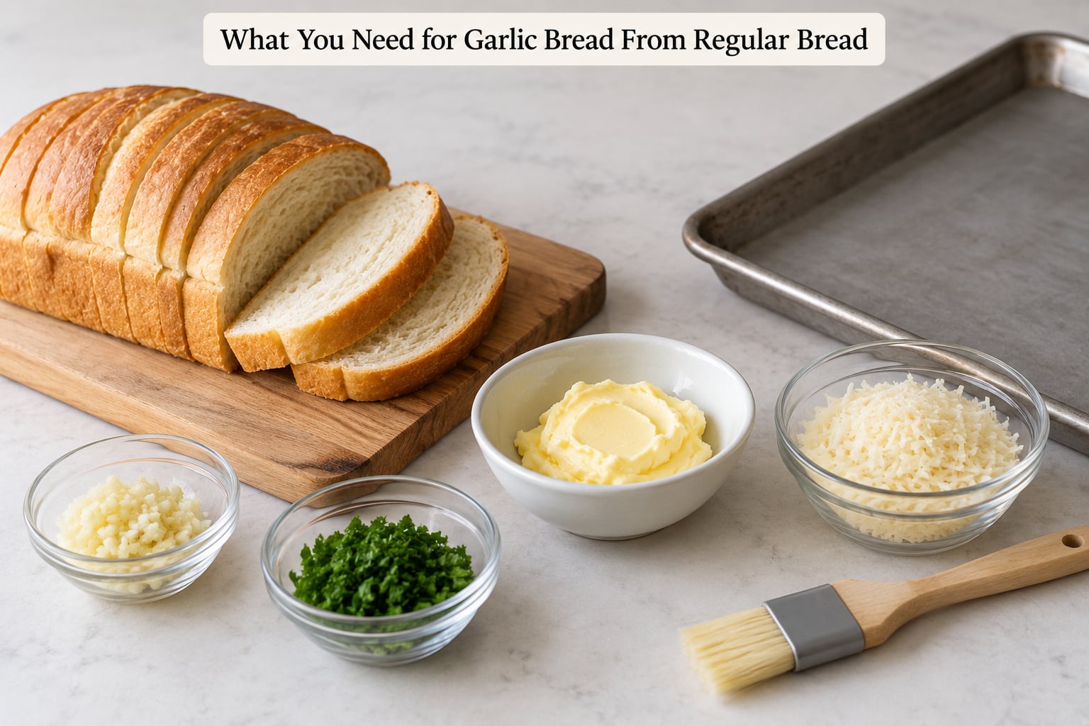 What You Need for Garlic Bread From Regular Bread