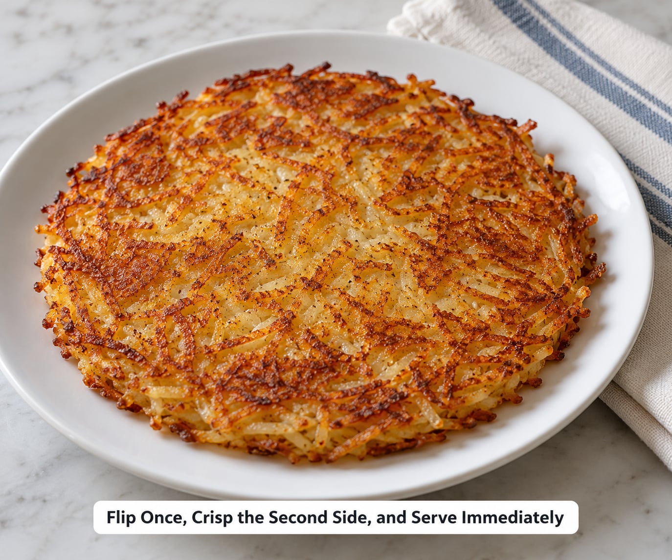 Flip Once, Crisp the Second Side, and Serve Immediately