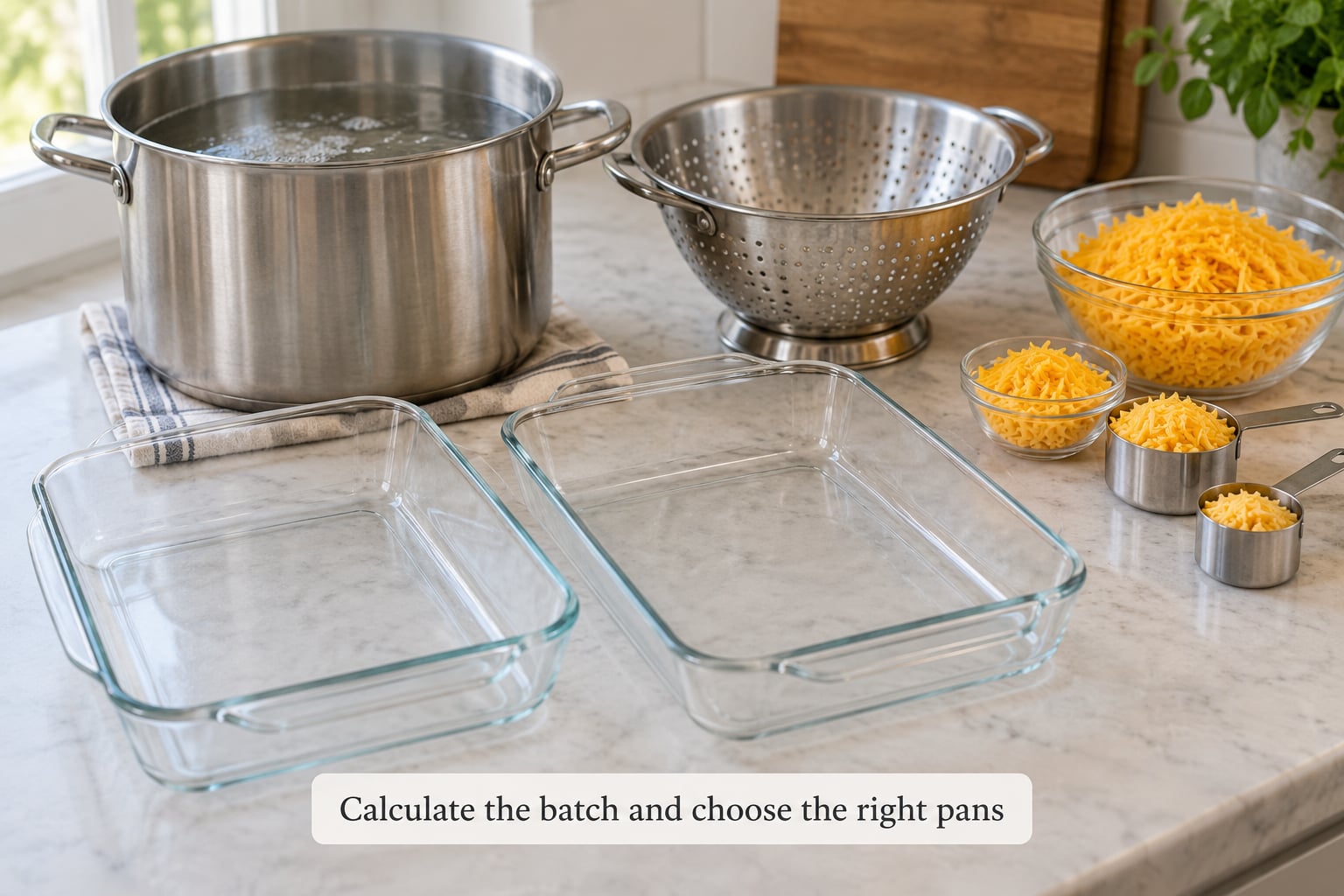 Calculate the batch and choose the right pans