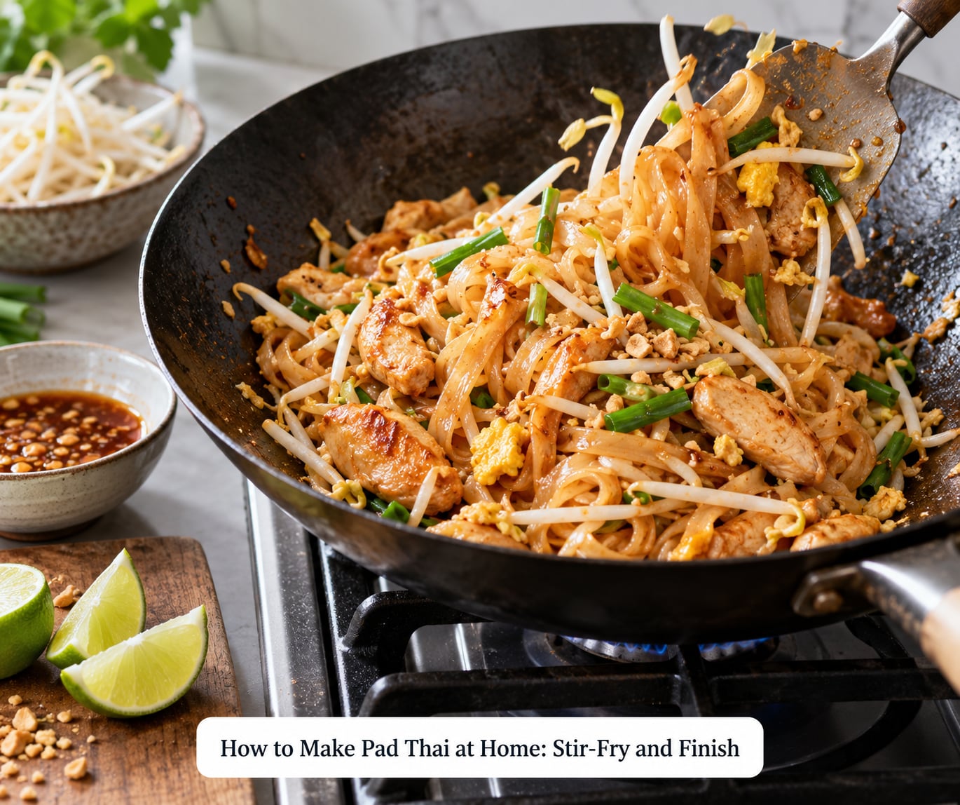 How to Make Pad Thai at Home: Stir-Fry and Finish