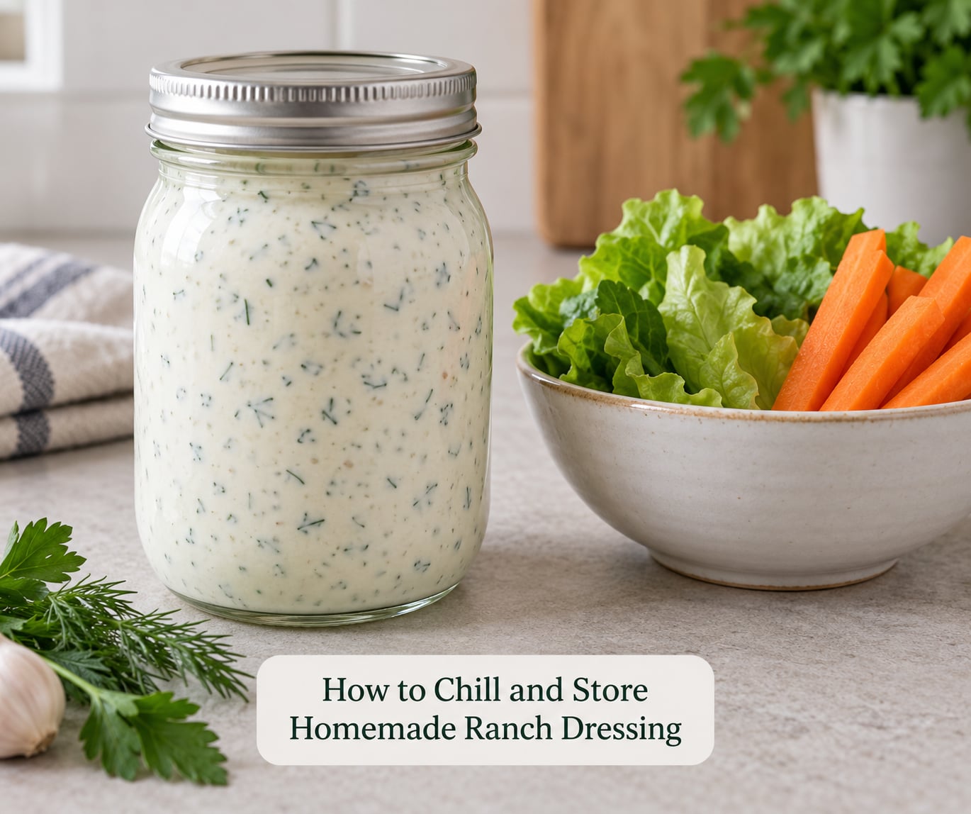 How to Chill and Store Homemade Ranch Dressing