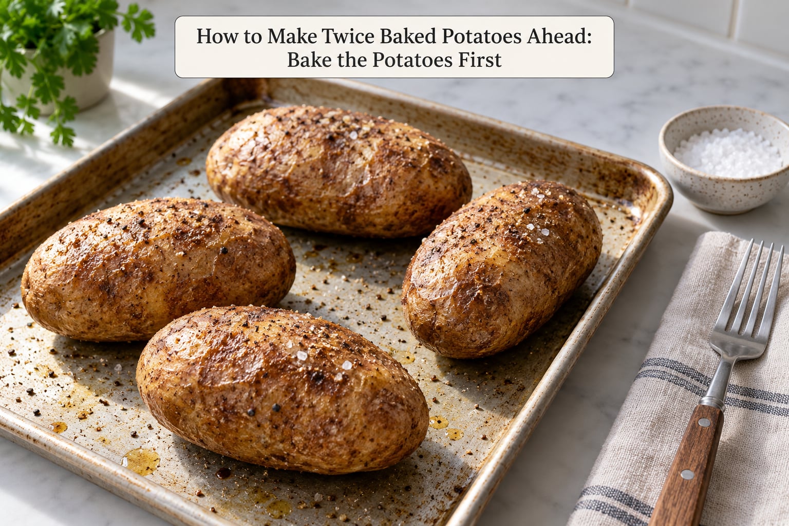 How to Make Twice Baked Potatoes Ahead: Bake the Potatoes First
