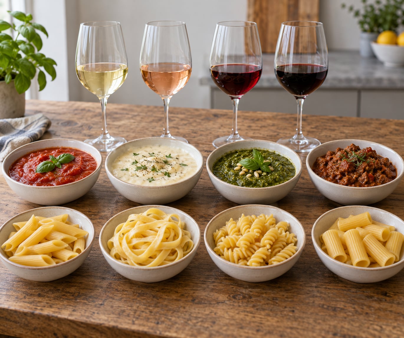 Step-by-Step: Match the Wine to the Sauce and Pasta