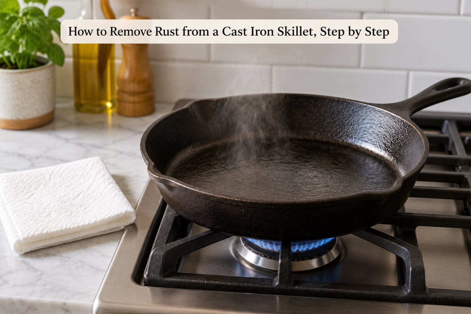 How to Remove Rust from a Cast Iron Skillet, Step by Step