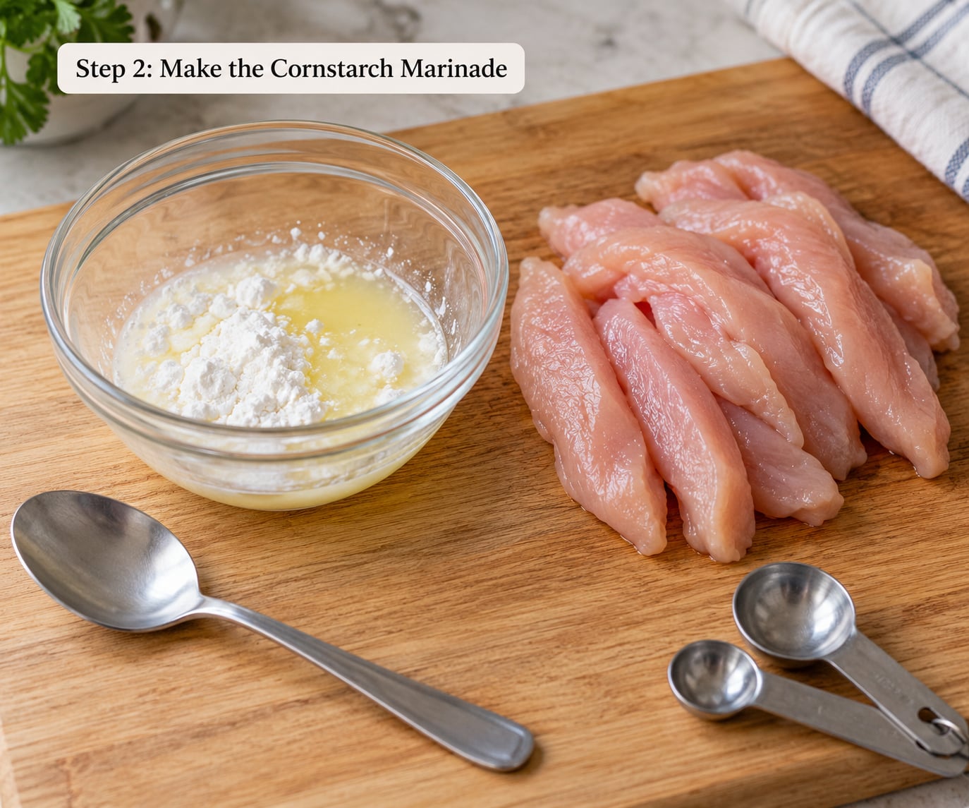 Step 2: Make the Cornstarch Marinade