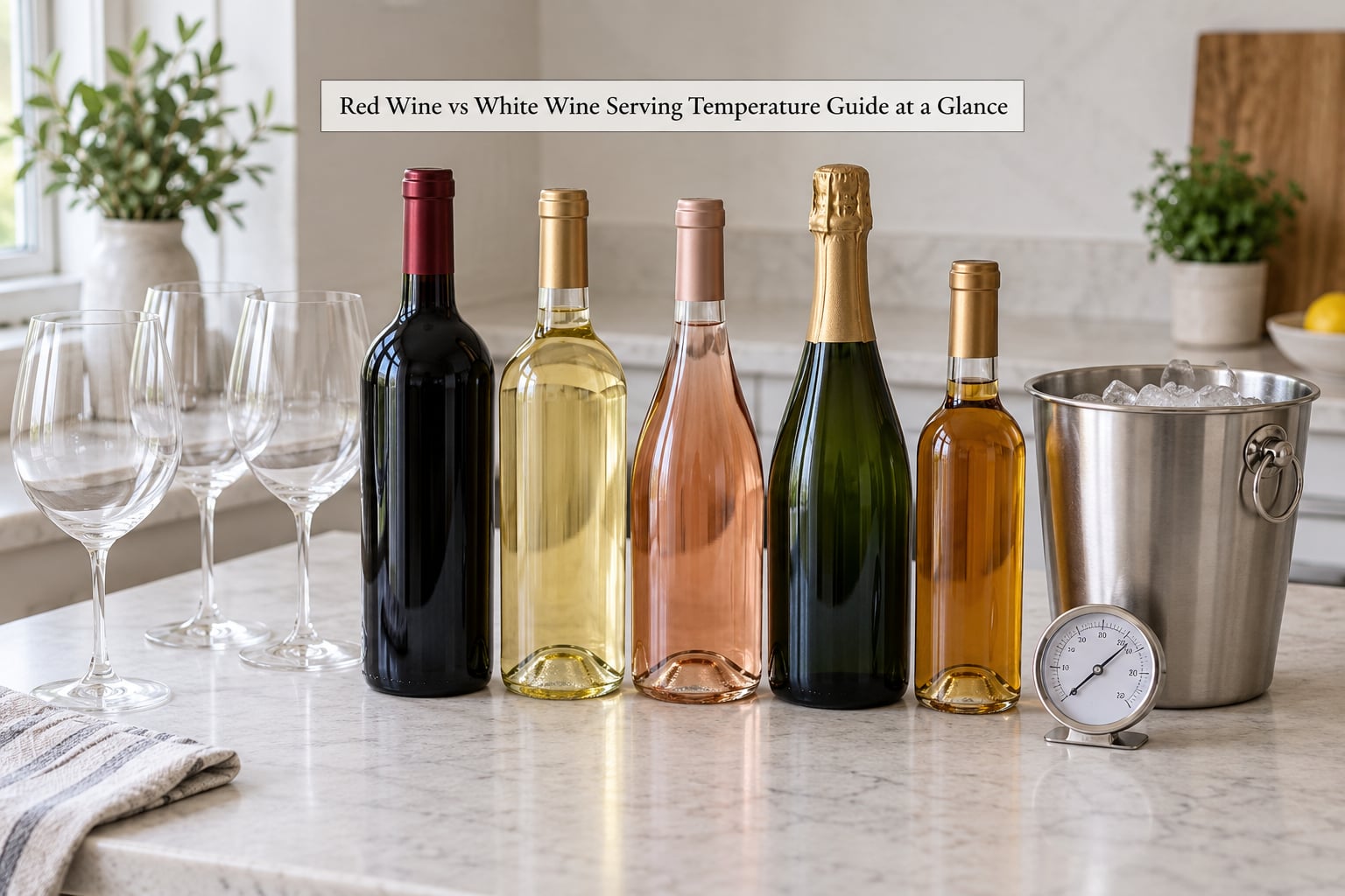 Red Wine vs White Wine Serving Temperature Guide at a Glance